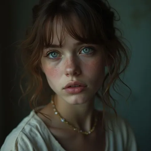 freckled,girl portrait,freckles,portrait of a girl,mystical portrait of a girl,woman portrait,Photography,General,Realistic