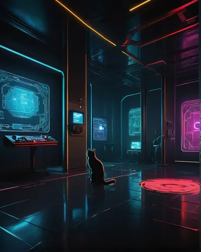 sci fi surgery room,ufo interior,nightclub,cyberpunk,computer room,scifi,neon human resources,game room,futuristic art museum,sci-fi,sci - fi,research station,cyberspace,sci fi,spaceship space,transistor checking,space port,cyber,futuristic landscape,sci fiction illustration,Art,Artistic Painting,Artistic Painting 40