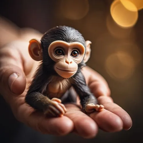 miniaturowy małpka na dłoni,baby monkey,primate,propithecus,monkey,monkeying,primatologist,simian,primatology,mangabey,primates,prosimian,monke,chimpanzee,fingerling,hominoid,monkee,chimpansee,the mon