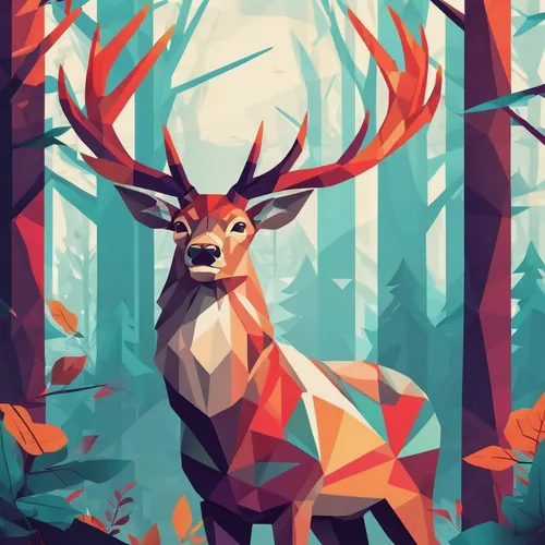 deer illustration,deer drawing,forest animal,deer,antlers,deers,whitetail,dotted deer,winter deer,stag,male deer,fawn,european deer,young-deer,forest background,glowing antlers,bambi,antler,forest animals,fawns,Illustration,Vector,Vector 17