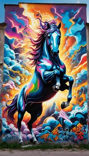 painted horse,colorful horse,unicorn art,pegasys,fire horse,chevaux,black horse,pegasus,welin,cheval,skyhorse,frison,grafite,graffiti art,dream horse,horses,carnival horse,darkhorse,equine,laughing horse,Conceptual Art,Graffiti Art,Graffiti Art 09