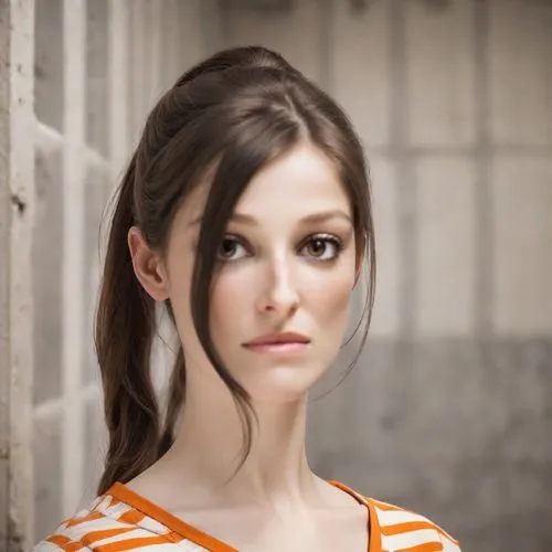 young woman,female model,clove,katniss,beautiful young woman,realdoll,asymmetric cut,model beauty,portrait of a girl,portrait photography,pretty young woman,british actress,girl in t-shirt,ponytail,beautiful model,girl portrait,shoulder length,portrait photographers,andrea vitello,french silk
