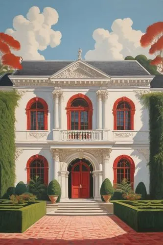 mansions,mansion,house with caryatids,dreamhouse,manor,country estate,villa,private house,istana,mcmansions,palladianism,private estate,chateau,house painting,estates,large home,luxury home,luxury property,mansard,mcmansion,Art,Artistic Painting,Artistic Painting 09