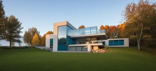 glass concrete garden trees pool park sunlight summer landscape daylight night view blue sky,modern house,cube house,modern architecture,cubic house,dunes house,gwathmey,dreamhouse,house with lake,bea