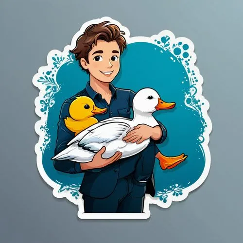 молодой человек с подушкой и уткой,duckie,ducky,swan cub,duckies,swan baby,duck cub,quacking,baby swan,pato,rubber duck,duckling,young duck duckling,stiel,patito,rubber ducks,diduck,quacker,young swan