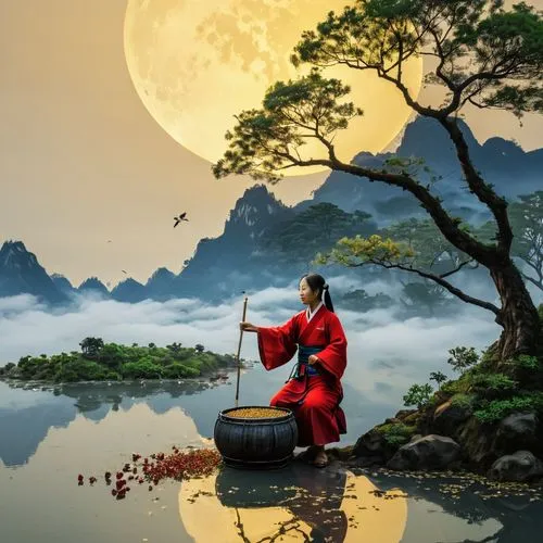 buddhist monk,inuyasha,red lantern,daoist,bodhidharma,rinchen,buddhists monks,photo manipulation,kongfu,taoist,daoism,laozi,wudang,hanfu,monk,taoism,tea zen,geshe,qigong,fantasy picture,Photography,Black and white photography,Black and White Photography 01