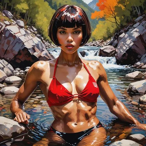 vampirella,girl on the river,world digital painting,digital painting,jasinski,palmiotti,asian woman,the blonde in the river,struzan,uhura,nguyen,elektra,nuka,michiko,vitara,janelle,motoko,wet girl,xiaoyu,oil painting,Conceptual Art,Oil color,Oil Color 07