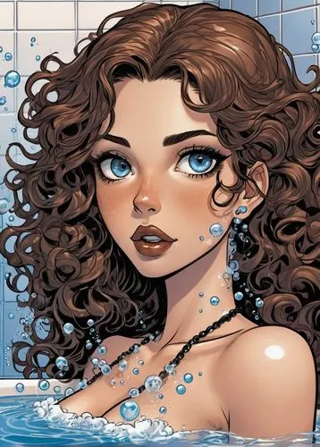 water pearls,selina,lilandra,madelyne,siryn,water nymph,Illustration,American Style,American Style 13