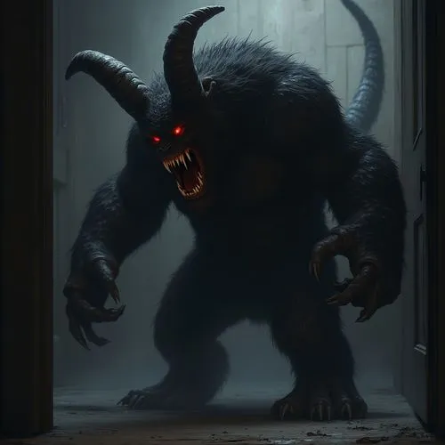 krampus,barghuti,pazuzu,jayasimha,creepy doorway,rancor,Photography,General,Realistic