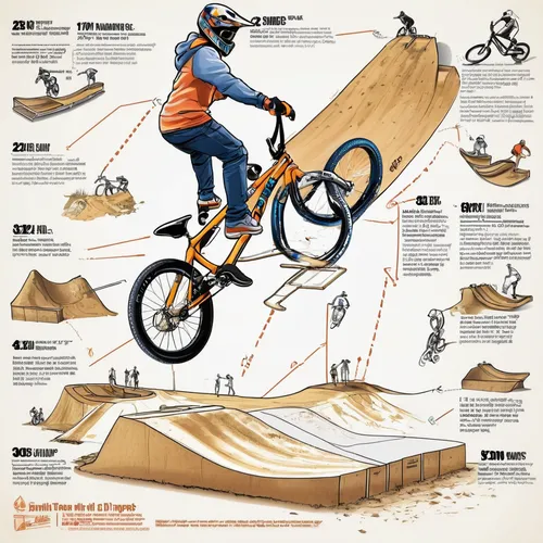 downhill mountain biking,dirt jumping,slopestyle,flatland bmx,bmx racing,mountain bike racing,freeride,mountain bike,downhill,adventure sports,bmx bike,sand board,bicycle motocross,adventure racing,singletrack,freeriding,mountain biking,half-pipe,enduro,bike land,Unique,Design,Infographics