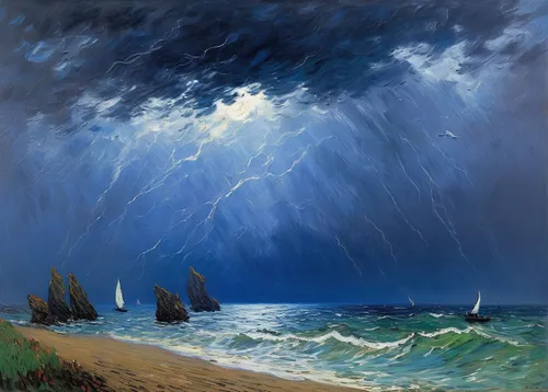 sea storm,stormy sea,sea landscape,coastal landscape,seascape,storm,the wind from the sea,storm clouds,beach landscape,seascapes,landscape with sea,stormy,storm ray,winds,sea night,breton,el mar,sailing boats,thunderstorm,stormy clouds,Art,Artistic Painting,Artistic Painting 04