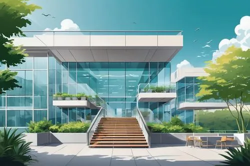 aqua studio,modern office,modern architecture,glass building,modern house,school design,office building,headquaters,futuristic art museum,atriums,glass wall,modern building,office buildings,cupertino,contemporary,offices,futuristic architecture,unisa,architecture,linkov,Illustration,Vector,Vector 01