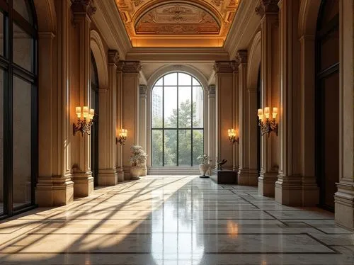 hallway,hall of nations,corridor,entrance hall,enfilade,foyer,corridors,neoclassical,hallway space,empty interior,cochere,stormont,royal interior,villa farnesina,archly,zappeion,ballroom,lobby,hall,marble palace,Photography,General,Realistic