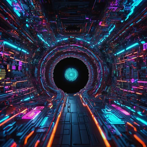 ufo interior,matrix,vortex,cyberspace,cyclocomputer,descent,scifi,portals,cyber,cinema 4d,trip computer,sci - fi,sci-fi,futuristic,dimension,electric arc,echo,orbital,computer art,tunnel,Conceptual Art,Sci-Fi,Sci-Fi 09