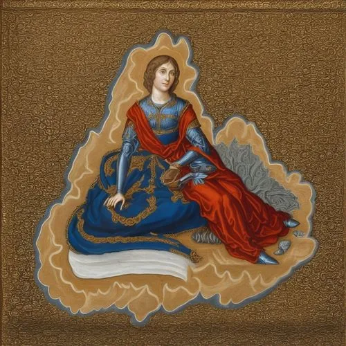 the prophet mary,joan of arc,cepora judith,portrait of christi,raffaello da montelupo,mary 1,almudena,the angel with the veronica veil,embroidery,andromeda,khokhloma painting,medicine icon,fabric pain