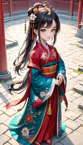 1girl,chinese clothes,hanfu,jewelry,hair ornament,hanbok,wuchang,oriental princess,mukimono,spring festival,hwachae,oriental girl,mulan,shuanghuan noble,yi sun sin,kimono,yuanyang,sensoji,yuan,xiaochi