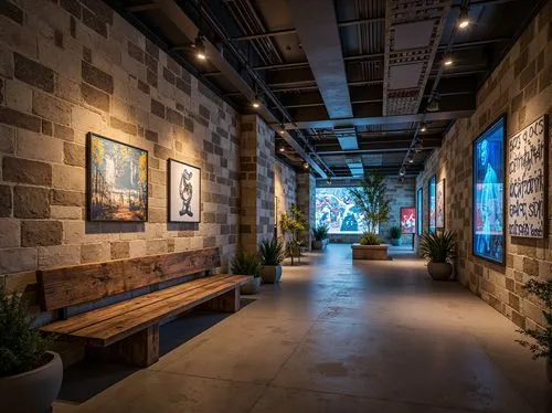 loft,breezeway,lofts,gansevoort,hallway,taproom,hallway space,gallery,lobby,teahouses,nettl,millyard,contemporary decor,brickworks,art gallery,entryway,brewpub,collaboratory,headhouse,hostels