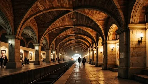 arcaded,train station passage,cloisters,carreau,conciergerie,cloister,porticos,corridor,archways,corridors,cloistered,arcades,vaults,colonnades,union station,arches,aisle,passage,passageways,passages