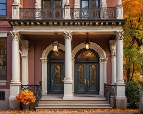 brownstone,ditmas,brownstones,victorian,rowhouses,old victorian,homes for sale in hoboken nj,henry g marquand house,victorian house,autumn decoration,autumn decor,front door,homes for sale hoboken nj,rowhouse,the threshold of the house,old town house,italianate,mansard,ornate,townhouse,Conceptual Art,Sci-Fi,Sci-Fi 20