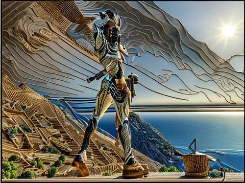 png sculpture,afar tribe,mother earth statue,pterosaur,tassili n'ajjer,anasazi,african art,dali,figure of paragliding,guards of the canyon,el salvador dali,pharaonic,fantasy picture,colonization,zion,