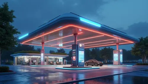 electric gas station,gas station,e-gas station,petrol pump,retro diner,filling station,forecourt,gas pump,gas pumps,ecomstation,drive through,unipetrol,forecourts,neon coffee,minimart,citgo,vietsovpetro,sonics,dealership,autopia,Photography,General,Realistic