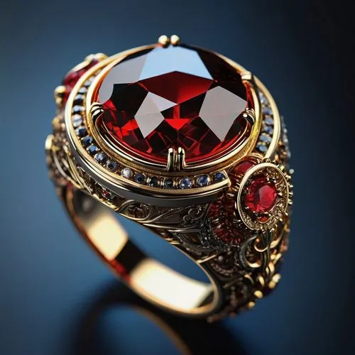 ring with ornament,mouawad,diamond red,black-red gold,colorful ring,ring jewelry,Photography,General,Sci-Fi