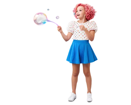 girl with speech bubble,bubble blower,3d render,juggling,retro girl,lumo,juggle,3d rendered,fundora,darci,sparkler,little girl twirling,juggler,bubbletent,little girl with balloons,twirling,bulma,bubblegum,retro woman,pompoms,Illustration,Abstract Fantasy,Abstract Fantasy 15