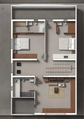 a drawing of a house with two bedroom, an open kitchen and a living room,habitaciones,floorplan home,an apartment,apartment,floorplans,shared apartment,Interior Design,Floor plan,Interior Plan,General