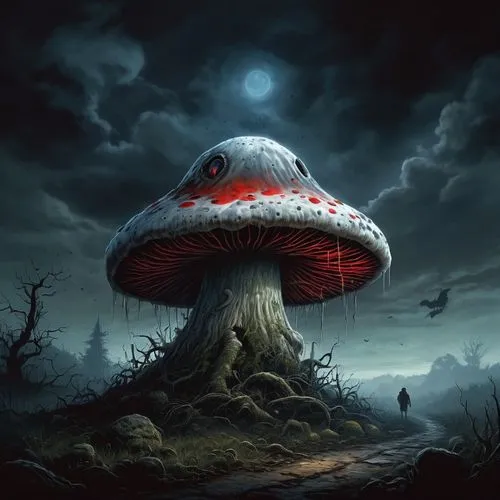 mushroom landscape,mushroomhead,toadstool,agaric,fly agaric,mushroom cloud,Conceptual Art,Daily,Daily 05