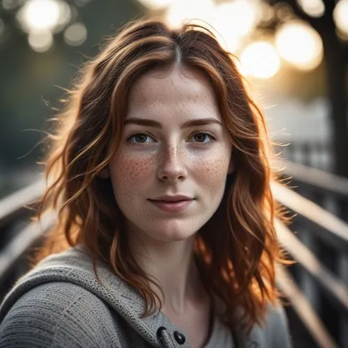 the woman has freckled red hair, and is wearing a grey hoodie,saoirse,fionnuala,freckles,irisa,freckled,alydaar