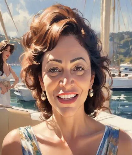 scherfig,marina,yachtswoman,kangana,meera,bipasha,Digital Art,Impressionism