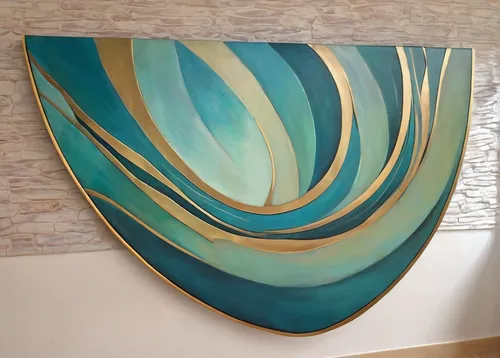 blue sea shell pattern,blue leaf frame,surfboard fin,circle shape frame,wall panel,plate shelf,wood mirror,glass painting,copper frame,decorative art,modern decor,decorative fan,art deco frame,contemporary decor,slide canvas,decorative frame,wall decoration,patterned wood decoration,art nouveau frame,uranus,Illustration,Retro,Retro 08