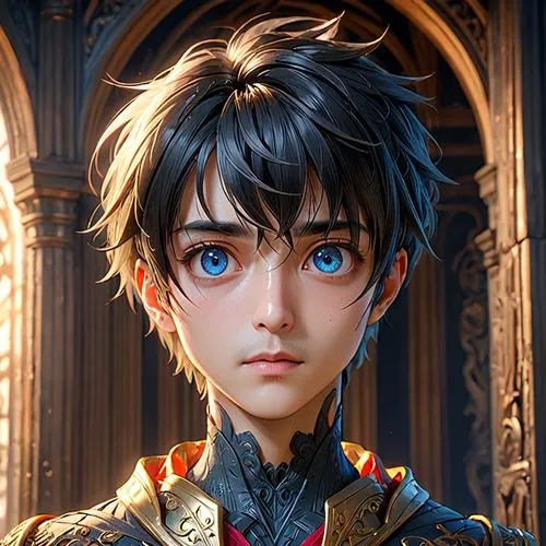 an animation character wearing armor and looking into the camera,eren,genos,levi,kirstein,eguren,avialae,Anime,Anime,General