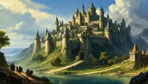 fantasy landscape,hogwarts,fairy tale castle,knight's castle,fantasy picture,heroic fantasy,water castle,castle of the corvin,fantasy art,fantasy city,fairytale castle,castel,fantasy world,castleguard,gold castle,castles,castelul peles,medieval castle,castle,3d fantasy,Art,Classical Oil Painting,Classical Oil Painting 08