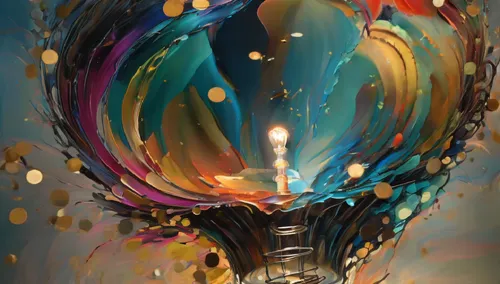 lightbulb,light bulb,colorful balloons,electric bulb,bulb,the light bulb,Conceptual Art,Daily,Daily 32