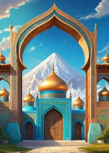 arabic background,ramadan background,agrabah,mihrab,simorgh,hrab,background design,karakas,mosques,cartoon video game background,kharafi,harmandir,ghaznavi,house of allah,andalus,khutba,shadhili,khusrau,tadzhikistan,haqiqatjou,Illustration,Realistic Fantasy,Realistic Fantasy 01