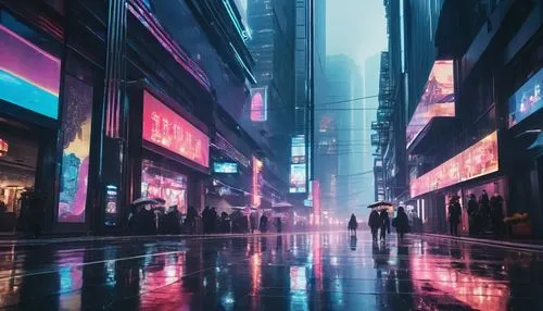 cyberpunk,mongkok,shinjuku,cybercity,shanghai,guangzhou,bladerunner,time square,tokyo,tokyo city,cyberscene,metropolis,cityzen,times square,new york streets,cityscape,urban,walking in the rain,kl,makati,Illustration,Abstract Fantasy,Abstract Fantasy 11