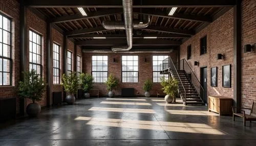 loft,lofts,industrial hall,3d rendering,warehouse,factory hall,daylighting,empty factory,fabrik,offices,industrial building,modern office,indoor,hallway space,3d render,atriums,render,old factory building,interiors,abandoned factory