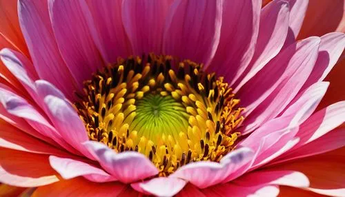 1 aspect ratio, shallow depth of field, warm color tone, gentle ambient noise.,pink chrysanthemum,purple chrysanthemum,south african daisy,pink water lily,african daisy,violet chrysanthemum,gerbera fl