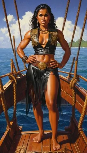 hinemoa,polynesian girl,moana,iroquoian,sacajawea,polynesian,Illustration,American Style,American Style 07