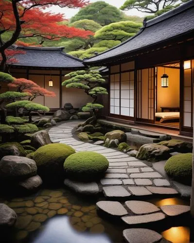 japanese-style room,ryokan,japanese zen garden,zen garden,ryokans,japanese garden,teahouse,japanese garden ornament,dojo,japan garden,japanese art,japon,tea ceremony,japanese shrine,chanoyu,teahouses,kyoto,japan landscape,heian,onsen,Art,Artistic Painting,Artistic Painting 24