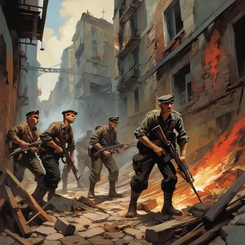 warsaw uprising,french foreign legion,second world war,lost in war,world war ii,stalingrad,first world war,war correspondent,world war,world war 1,wartime,six day war,infantry,game illustration,children of war,wwii,the cuban police,marines,dday,verdun,Conceptual Art,Oil color,Oil Color 04