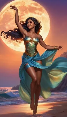 oshun,inanna,amphitrite,fantasy picture,baoshun,fantasy woman,Illustration,Realistic Fantasy,Realistic Fantasy 01