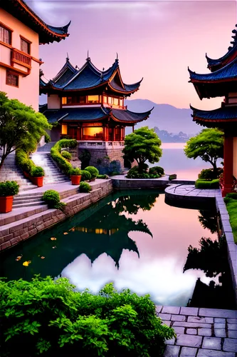 asian architecture,japan landscape,teahouses,beautiful japan,kyoto,teahouse,ryokans,japan garden,heian,japanese garden,japanese background,oriental,qingcheng,the golden pavilion,landscape background,japon,golden pavilion,world digital painting,roof landscape,shuozhou,Conceptual Art,Daily,Daily 12