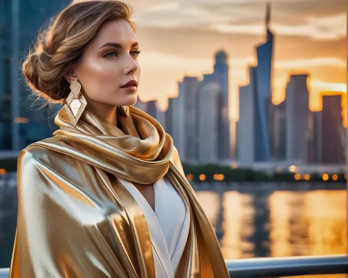 art deco woman,yellow-gold,golden color,gold color,golden light,autumn gold,gold filigree,women fashion,goldenlight,gold jewelry,drape,dubai,abaya,gold colored,united arab emirates,jewelry（architecture）,brown fabric,golden autumn,golden cut,imperial coat,Art,Artistic Painting,Artistic Painting 44