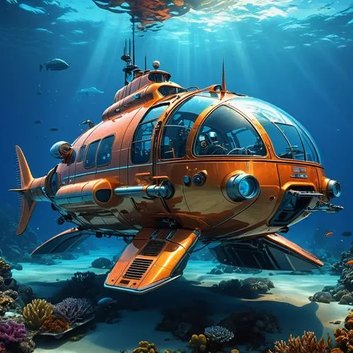 submersibles,submersible,sealab,underwater playground,aquanauts,diving bell,marine tank,bathyscaphe,aquanaut,underwater background,underwater world,bathysphere,nautilus,undersea,underwater landscape,subaquatic,aquarium,liferaft,underwater fish,seasteading,Photography,General,Realistic