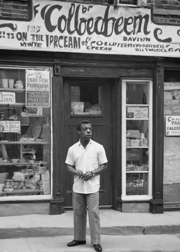 harlem,1955 montclair,coney island,cobbler,1950s,greengrocer,1960's,shopkeeper,1950's,vendor,cobb,fifties records,juneteenth,black businessman,record store,storefront,liquor store,the consignment,cold cuts,jack roosevelt robinson,Conceptual Art,Oil color,Oil Color 09