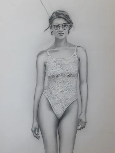 proportions,female body,silverpoint,pencil and paper,pencil art,drawing mannequin,Illustration,Black and White,Black and White 35