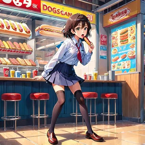 haruhi,suzumiya,megumi,haruhi suzumiya sos brigade,kumiko,himeno,kawaii foods,ushio,tsugumi,fastfood,nogaideli,kumin,deli,railgun,subway,yui hirasawa k-on,shigure,waitress,hotdogs,euphonium,Anime,Anime,Realistic