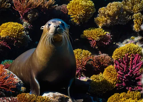 california sea lion,steller sea lion,sea lion,fur seal,a young sea lion,sea lion at the zoo,sea lions,duiker island,amphiprion,sea animals,marine mammal,a species of marine bird,galapagos islands,sea animal,sea life underwater,aquatic mammal,marine animal,sealife,galapagos,marine life,Conceptual Art,Oil color,Oil Color 07